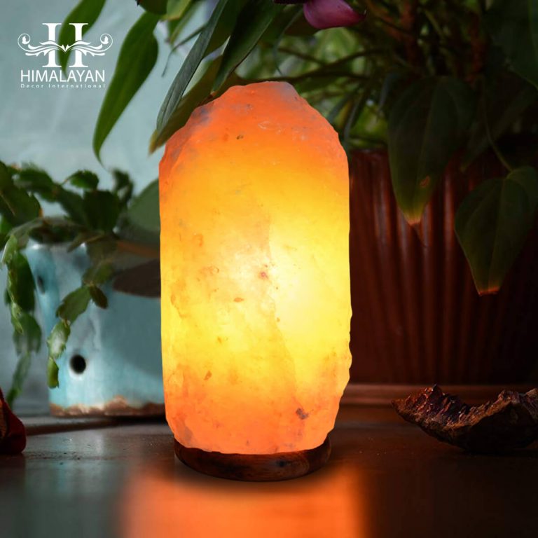 Imperial PinkSalt Co. Himalayan Salt Lamp – Natural Crystal Rock Shape – Warm White