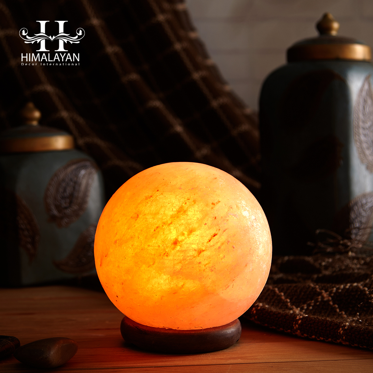 Himalayan Crystal Salt Lamps Ball Shape With Lamp Accessories