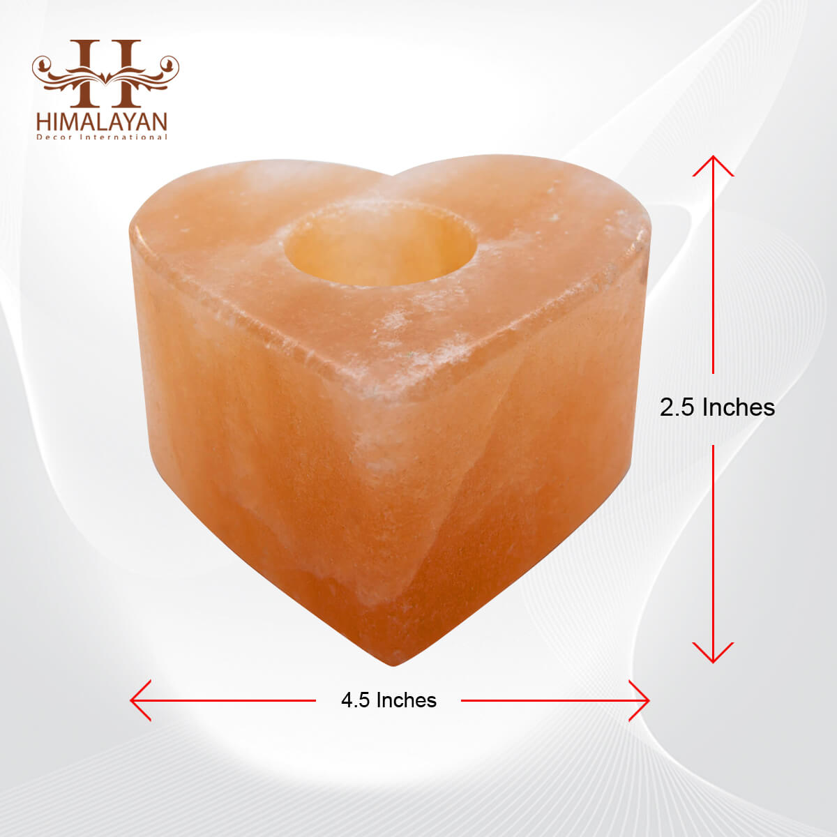 Himalayan Pink Salt Candle Holder Heart Shaped Great for Purification 