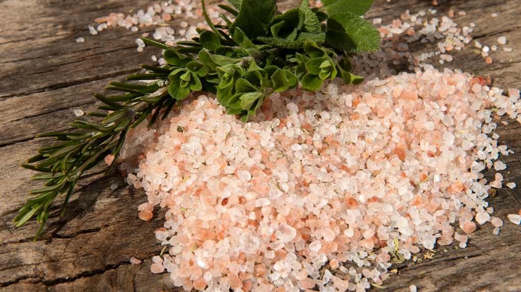 pink salt decoration